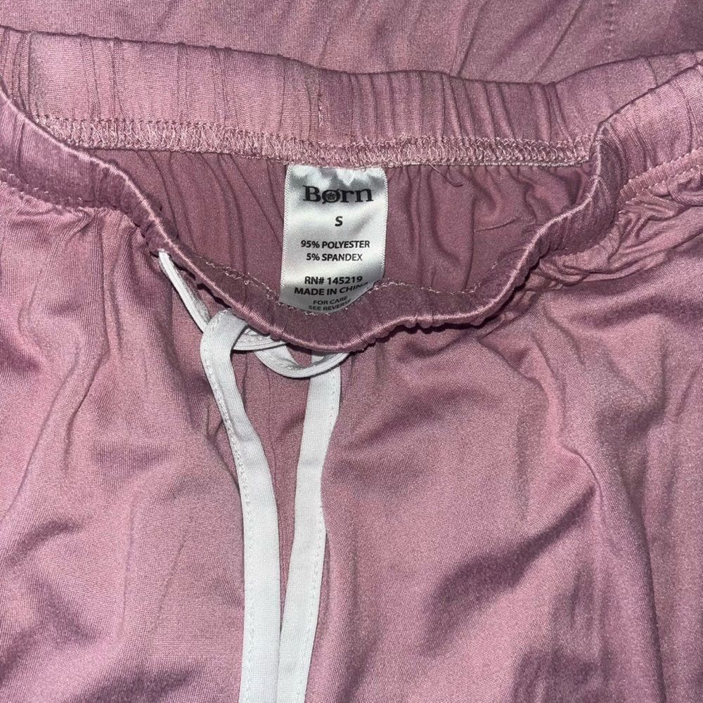 Born Womens Purple 2-Piece Pajama Set Drawstring - Picture 5 of 5